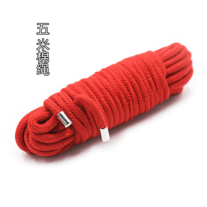 5m/10m Long BDSM Sex Toys Cotton Rope Bondage Handcuff Foot Ankle Chain Cord Guiding Adult Flirting for Men Woman Cosplay Game