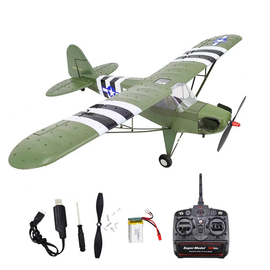 1/16 World War II Remote Control Aircraft Model J3 Brushless Four-way Six-axis Stabilized 3D Fixed Wing Aircraft