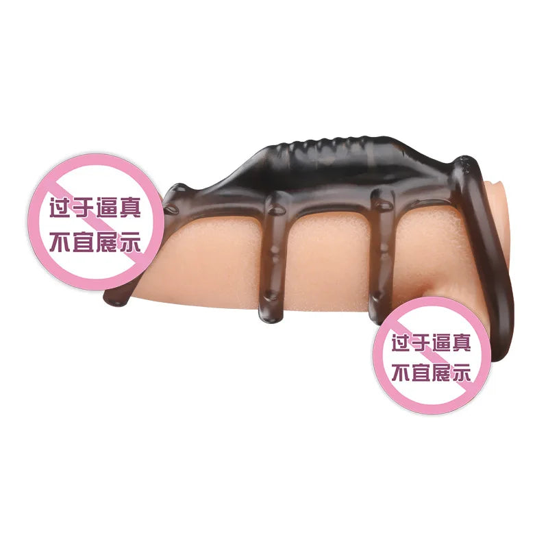 Vibrator 4-Ring Sleeve Penis Cock Men Semon Lock Delay Ejaculation Cockring Masturbator For Women Vagina Stimulator Sex Toy