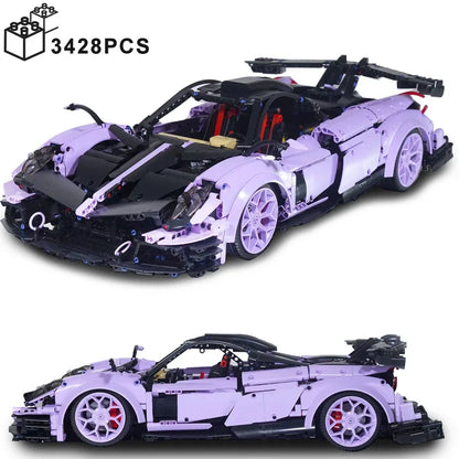 3428PCS Technical MOC Assemble Bricks Vehicle Pagani Huayrar R Super Sport Car Building Blocks New Toys Collection Adult Gifts