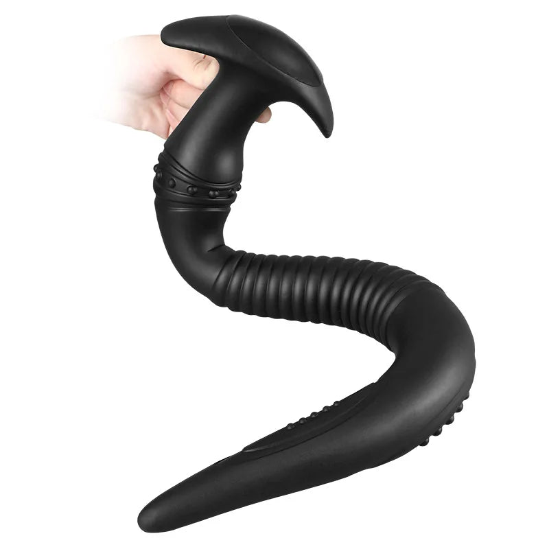 1pc Liquid Silicone Super Long Anal Plug Dildos Stimulate Anus and Vagina Soft Anal Dilator Butt Plug Sex Toys for Women and Men