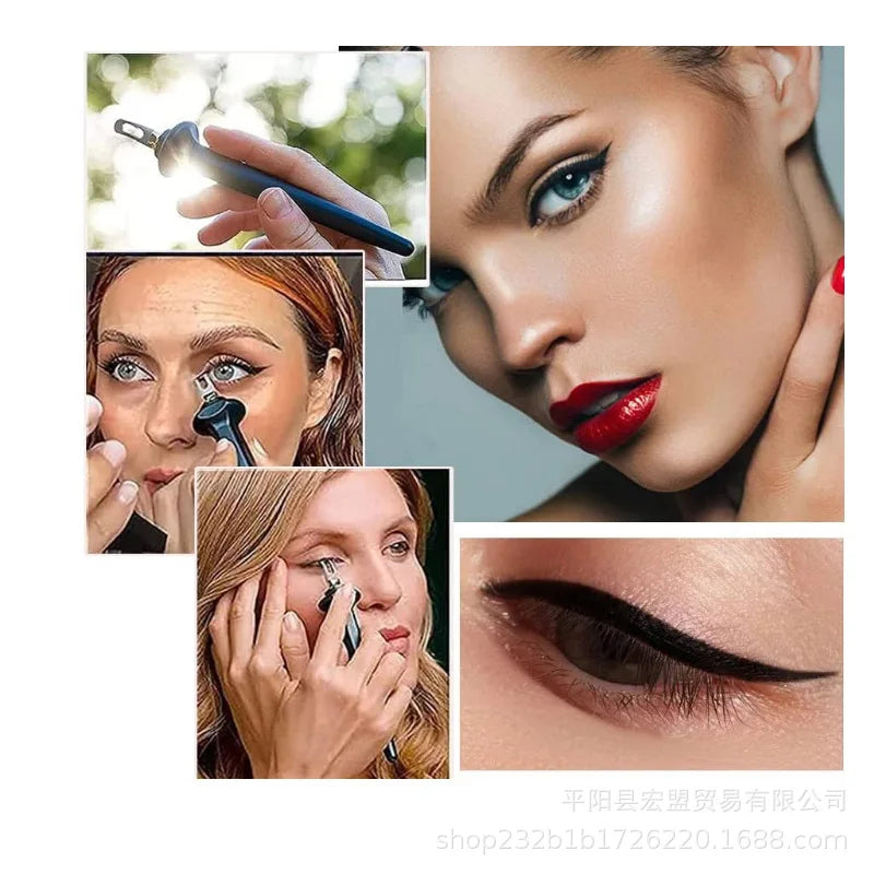 Silicone Eyeliner Guide Tool Hyper Easy No-Skip Eye Makeup Styling Drawing Guide Gel Reusable Eyebrows Eye Shadow Brush Tool