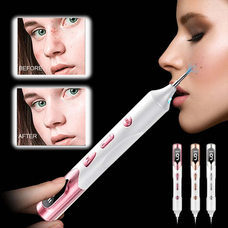 New Black Dot Laser Plasma Pen for Skin Tag Remover Freckle Papilloma Warts Mole Pimples Tattoo Removal Laser Pen Beauty Care