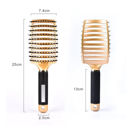 1PCS Multicolor Bristle Nylon Scalp Massage Comb Women Wet Curly Detangle Hairbrush Hair Growth for Relax & Stress Relief