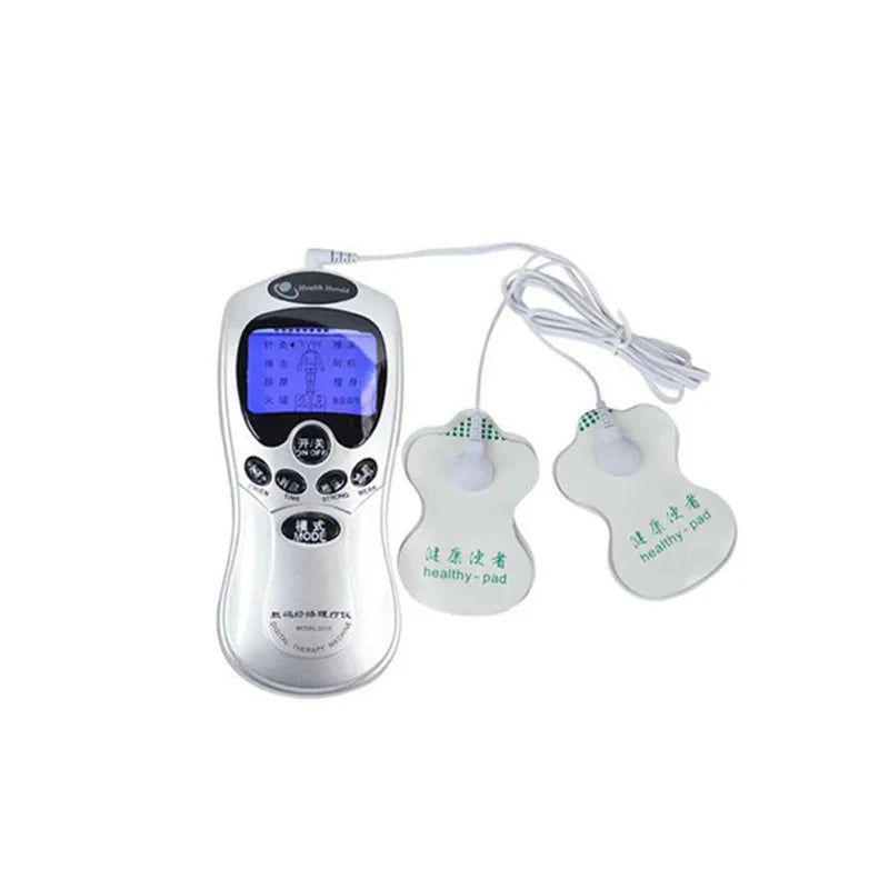 Set 2/4 way Electrode Pads Electric Tens Massage Machine Acupunture Digital Therapy Pulse Stimulator Full Body Slimming Massager