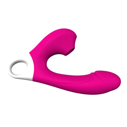 Strong Shock Dildo Massage Stick 10 Frequency Vibration 5 Sucking Modes Female G-Spot Clitoris Stimulation Vibrator Sex Toys