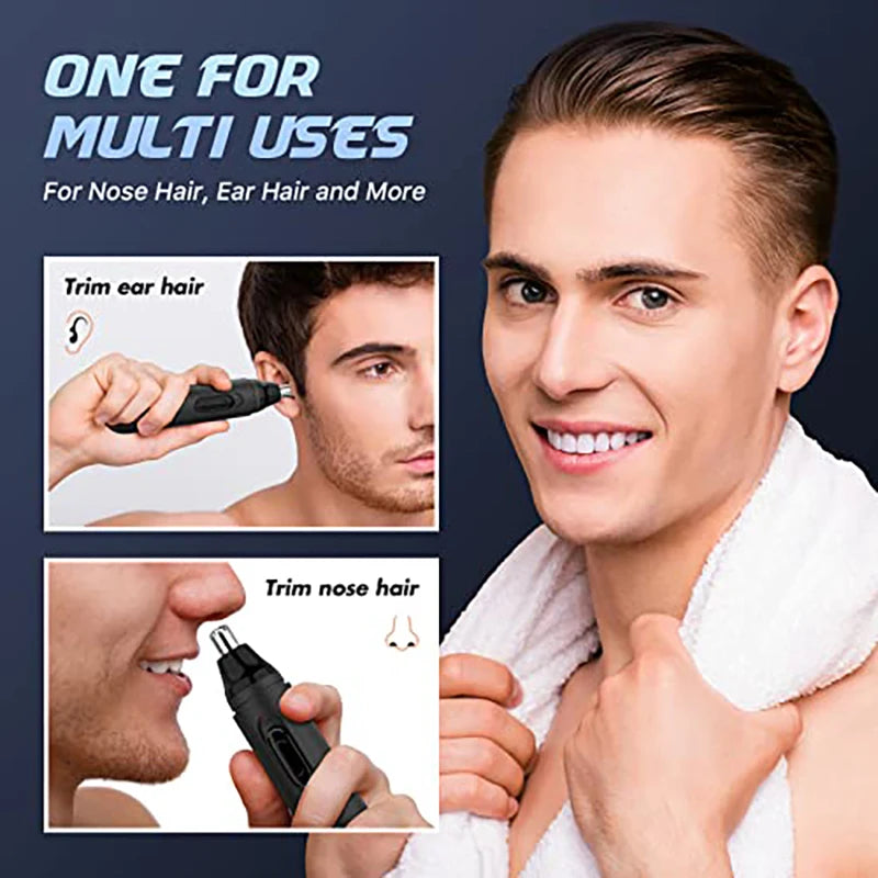 NEW Ear and Nose Hair Trimmer Rechargeable USB Portable Safe Skin Friendly Painless Eyebrow Facial Hair Removal Nose Trimmer