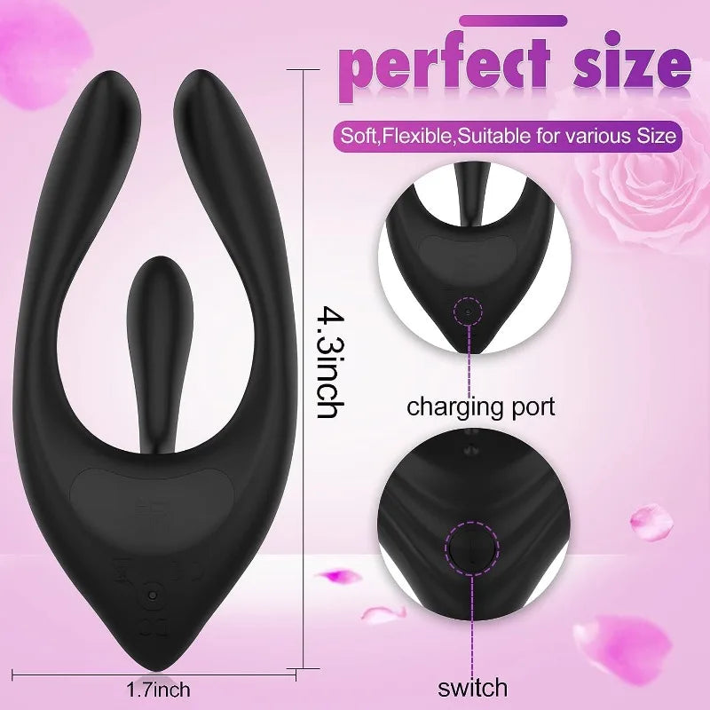 Women Stimulator Tongue Clitoral Stimulation Multivibrator and G-Spot with 10 Powerful Vibration Mode Dual Motors Waterproof