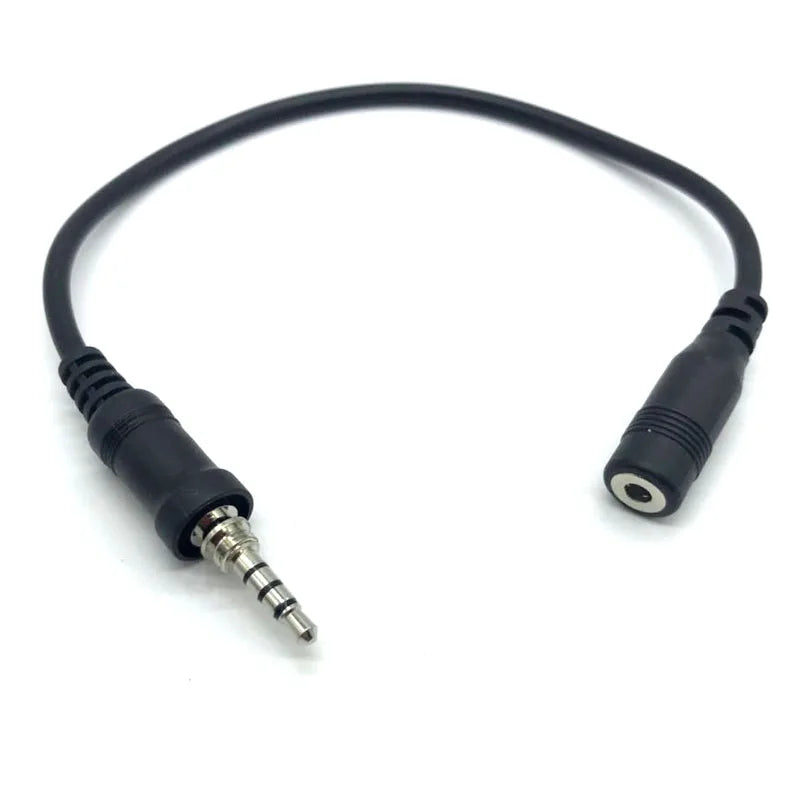 3.5mm Female Plug Connector Audio Transfer Cable for YAESU Vertex VX-7R VX-6R VX-177 VX-170 Twoo Way Radio Headset Earphone