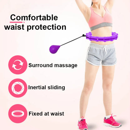 24-Sections Smart Sports Circle Adjustable Thin Waist Massager Fitness Gym Ring Fitness Equipment Waist Easy Weight Loss