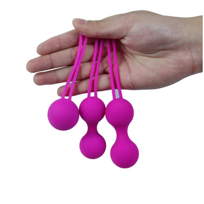 3IN1 Silicone Smart Ball Vibrator Kegel Ball Benwa Ball Vaginal Tightening Exercise Machine Female Female Sex Toy Geisha Ball