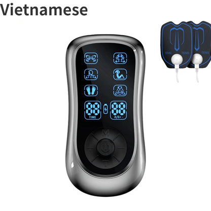 8 Languages Neck Massager LCD Display EMS TEM Pulse Massage with 6 Massage Modes To Comprehensively Alleviate Muscle Fatigue