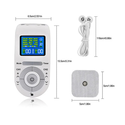 BXA 12 Modes Electrical Tens Machine Massager Unit for Muscle Relax Pulse Massage EMS Muscle Stimulation Tens Electroestimulador