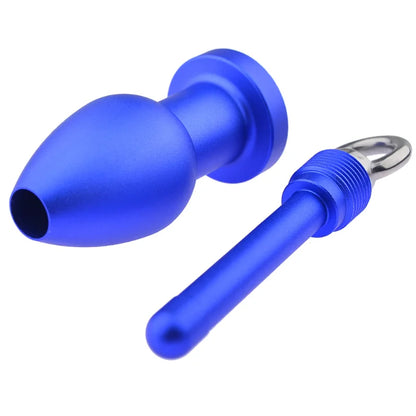 1PCS Metal Anal Plug Butt Plug Anal Cleaner Aluminum Alloy Removable Hollow Sex Toys for Couples Women Men