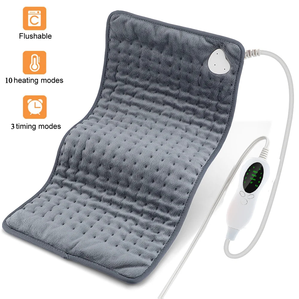 1PC 60 * 30cm Electric Heating Massage Pad Body Abdominal Back Muscle Relaxation Winter Warm Blanket Thermal Massage Pad