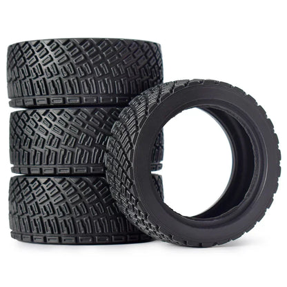 Austa RC Car Rubber Tires 4PCS 67mm for 1/10 Rolly HPI WR8 HSP 94177 WLtoys 1/14 144001 RC Car Replacement Part Black