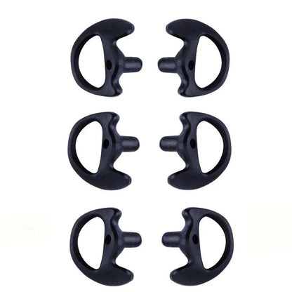 10 Pair Black Color Silicone Earmold Earbud for Universal Walkie Talkie Radio Air Acoustic Coil Tube Earpiece Headphone S/M/L