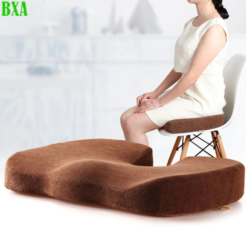 U Shaped Car Seat Office Chair Memory Foam and Gel Desk Chair Cushion Back Coccyx Sciatica Tailbone Muscle Relax Butt Pillow