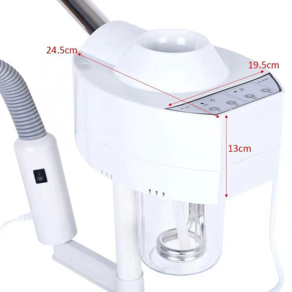 Facial Steamer LED 5X Magnifying Floor Lamp Machine Multifunction Spa Professional Face Sprayer Humidifier