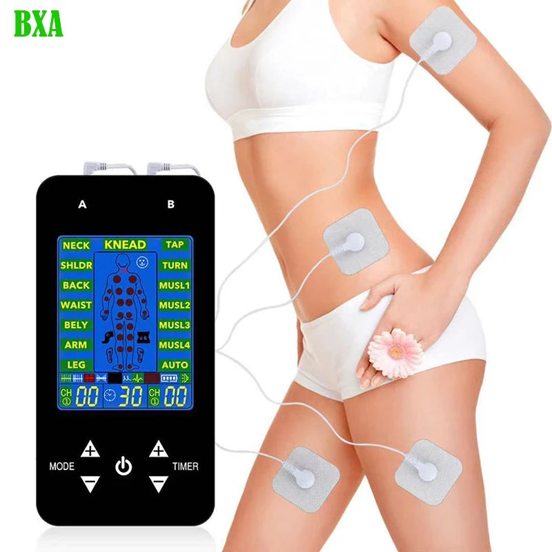 BXA Mini 15 Modes Electric Tens Machine Massager Muscle Relax Pulse Massage EMS Muscle Relax Stimulation Tens Electroestimulador