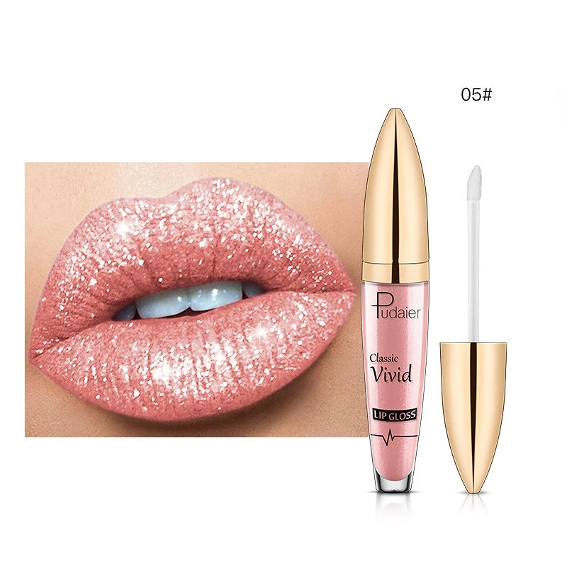 18 Colors Diamond Glitter Lip Gloss Velvet Matte Lip Tint Pigment Waterproof Long Lasting Red Blue Black Makeup Liquid Lipsticks