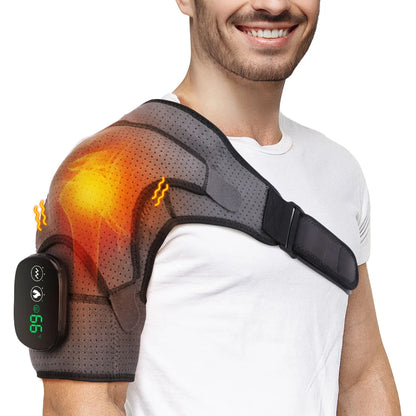 Electric Heating Therapy Shoulder Brace Heating Shoulder Massage  Support Adjustable Led Heating Belt For Arthritis Joint Injury