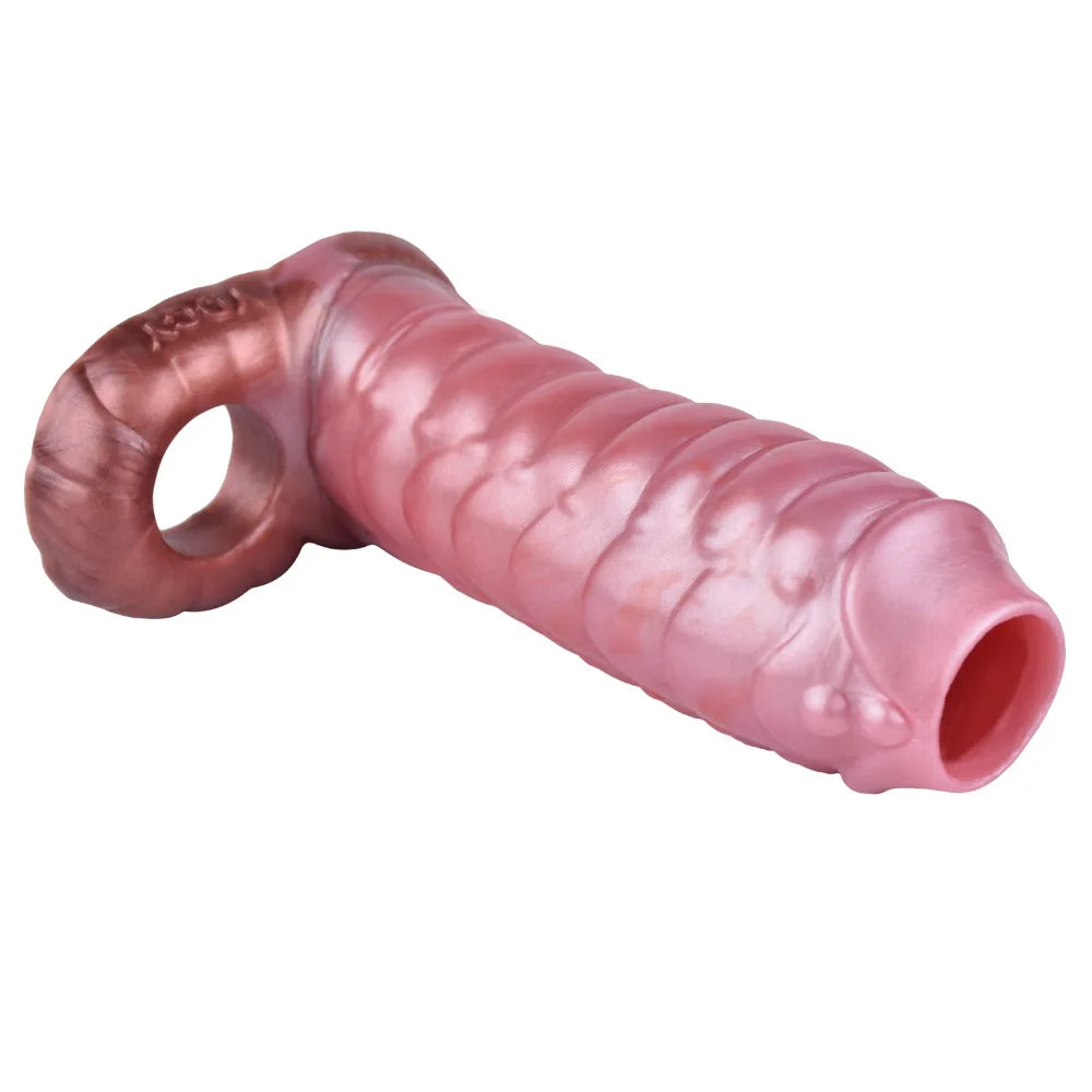 Angry Dragon Hollow Penis Dilator Extender Cock Ring Delay Ejaculation Dick Condoms Sleeve Silicone Cover Enlargement Sex Toys