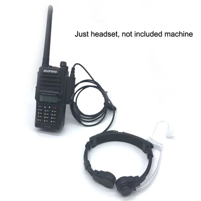 Acoustic Extensible Air Tube Throat Vibration PTT Mic Headset for BaoFeng A-58 A58 UV9R UV-9R Plus GT-3WP UV-5S Walkie Talkie