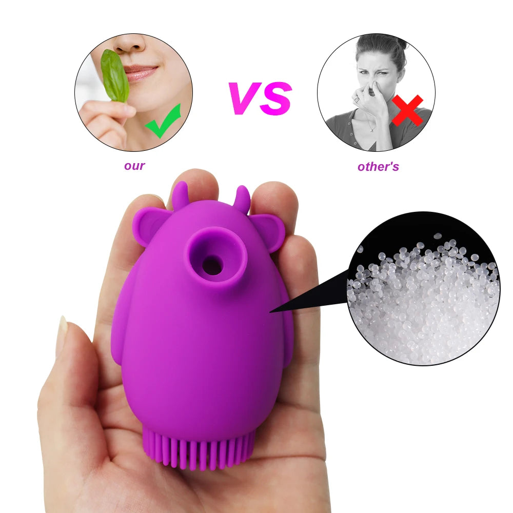 Wellness 10 Modes Clitoris Stimulator Oral Nipple Licking Vagina Sucker Adult Sexual Machine 2 in 1 Sucking Vibrator for Women