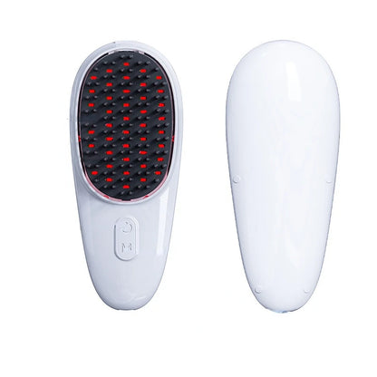 Electric Scalp Massage Comb Red Blue Light Therapy Head Massager Vibration Hair Brush Comb Care Tool for Relax & Stress Relief