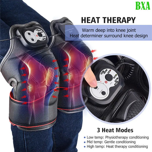 Electric Knee Massager Vibration Heating Magnetic Therapy Joint Physiotherapy Knee Bone Care Muscle Relax Knee Protector Massage