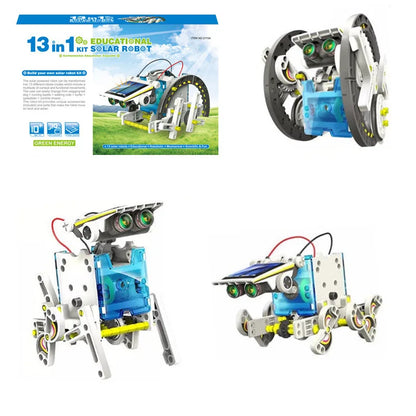 Solar Robot Kits High-Tech Science Toy 13 In 1 Develop Educational Solar Powered Learning Robotic Programming Toys for Boys