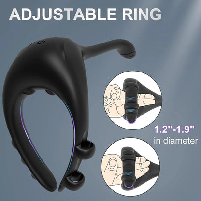 Anal Plug Butt Stimulator Masturbator Cock Ring Male Vibrator Penis Ring Male Prostate Massager Remote Control Sex Toy for Men