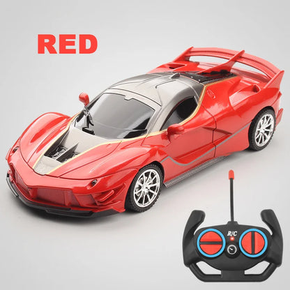 1:18 4DWC RC Car With Led Light  Radio Remote Control Cars Sports Car High-speed Drift Car Boys Toys For Children