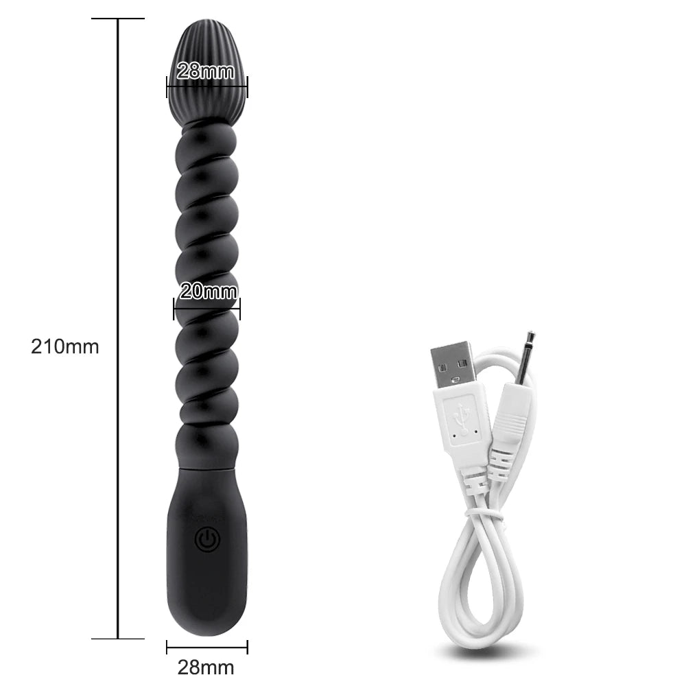 Soft Butt Plug Stimulator Vibrating Sex Toy for Adults Prostate Massage Powerful 10 Speeds Anal Beads Vibrators Female for Women