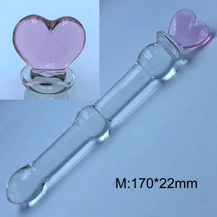 1PCS Anal Sex Toys Magic Wand Crystal Glass Stick Fake Parasol Anal Plug (S/M) Masturbation Dildos Sex Toy for Women Men Female