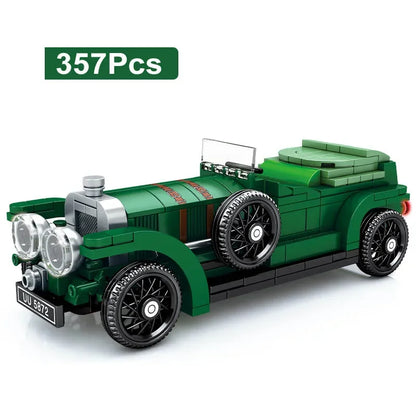 Technical Retro Antique Vintage Car Speed Champions Model Building Blocks City Classic Toys Gift Roadster Vehicle Supercar Brick