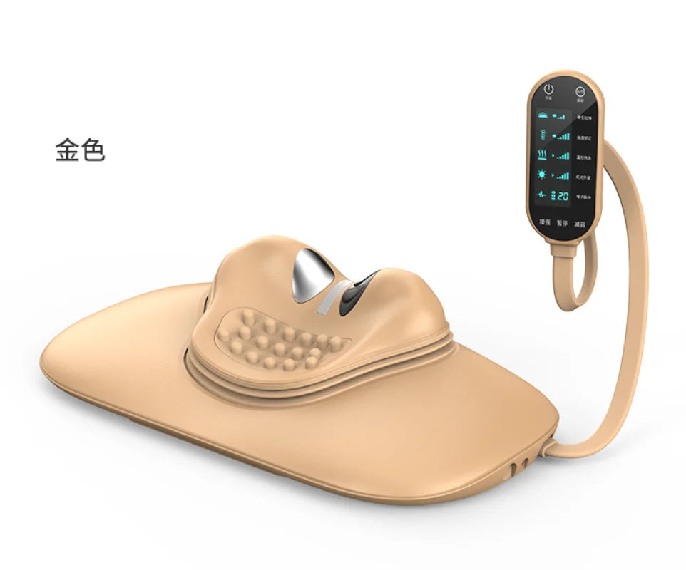 Cervical Neck Massager Refers To A Cervical Traction And Pressure Pillow Neck Pain Heating Cervical Pulse Massager