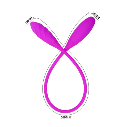 Soft Double Vibration Bendable Silicone Snake Vibe Clitoris G-spot Vibrator Masturbator Sex Toys for Women (USB Rechargeable)