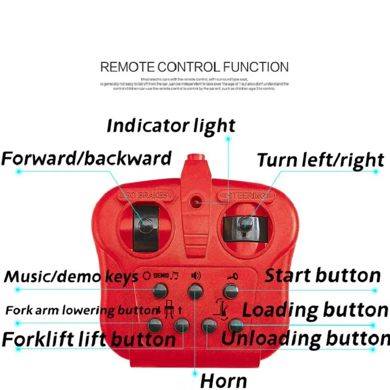 2.4G Wireless Remote Control Alloy Forklift Crane 11-way Simulation Forklift Model Electric Sound and Light Toy Car