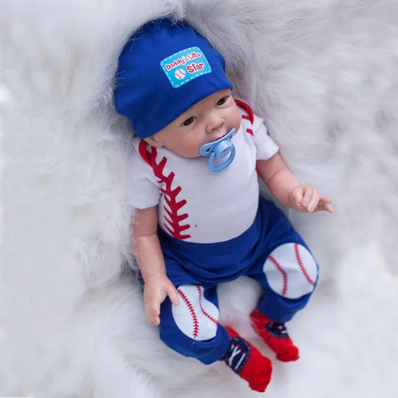 55cm Reborn Dolls 22Inch Lifelike Reborn Toys Soft Cotton Body Vinyl Real Looking Reborn Baby Dolls for Girls Children Gift