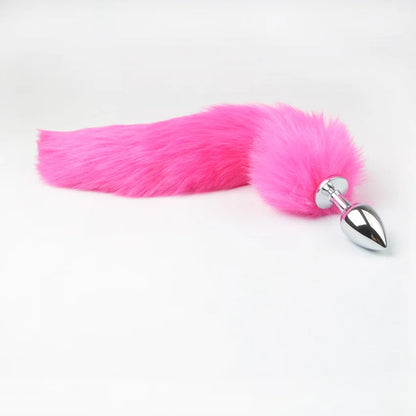 1PCS Soft Artificial Wool Fetish Fox Tail Metal Anal Plug Butt Plug  Adults Games Sex Products Cosplay Sex Toy for Men/Women