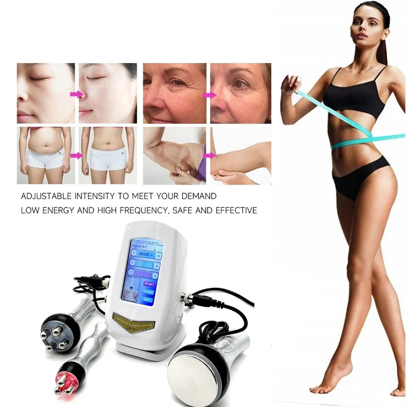 New 40K Cavitation Radio Frequency Ultrasonic Slimming Machine Wrinkle Removal Weight Loss Skin Tightening Facial Beauty Tool