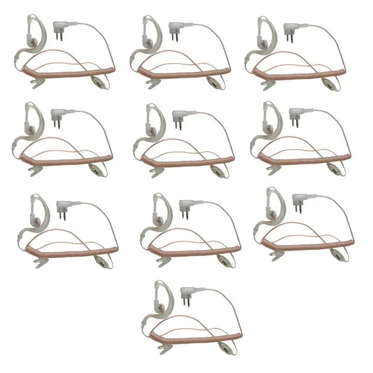 10PCS 2 pin Earhook PTT Mic Microphone Earphone Headset For Motorola GP88 GP88S GP300 GP2000 cls1450 HYT TC-500 518 600 Radio