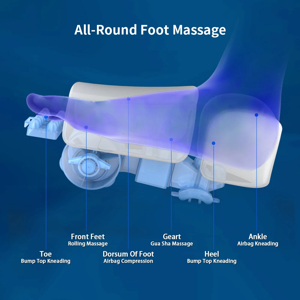 Remote Control Electric Foot Massager Air Compression Deep Vibration with Hot Pressing 36 To 45 Sizes Warm Massager