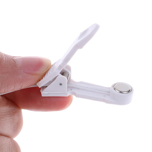 1PCS 3.5mm Plug Electrode Lead Wires Connecting Cables With 2 Ear Clips For Digital TENS Therapy Machine Massager