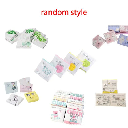 40Sheets Disposable Facial Paper Tissues Thickened Cute Colorful Cartoon Printing Napkins Portable Sanitary Paper Random