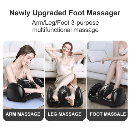 Foot Massage Machine Hot Remote Control Kneading Rolling Scraping, Relieve The Pain of Blood Circulation In The Calf and Ankle