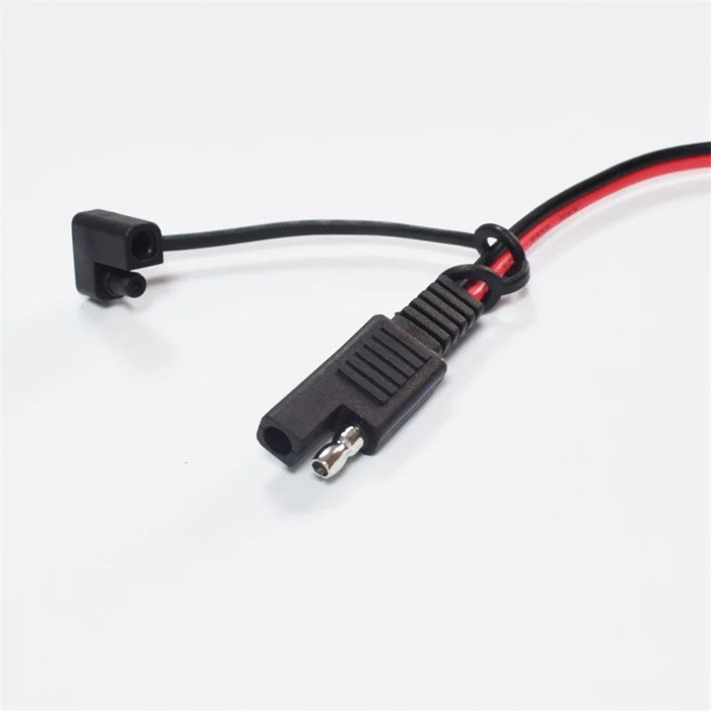 10A Solar Panel Extension Cable 18AWG Connection Wire 0.75mm² with Dust Cap SAE Power Cord 30cm