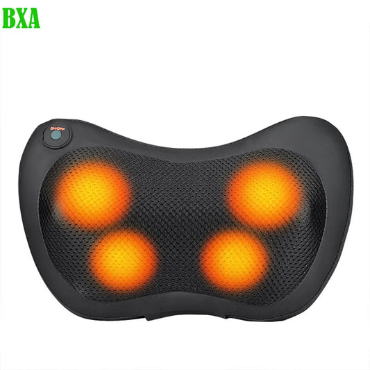 4-Heads Shiatsu Massage Pillow 3 speed Electric Head Relax Infrared Heating Shoulder Back Neck Cervical Massager for Car Home